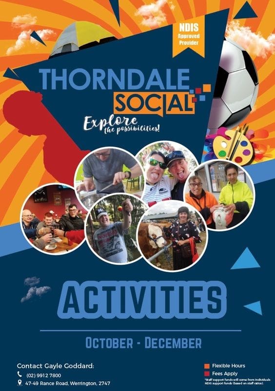 Thorndale Social Activities Oct-Dec!